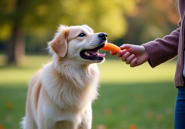 Positive reinforcement training session