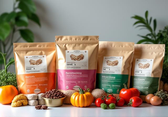 Premium pet food selection